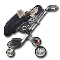 Gigoteuse d'hiver pour poussette bébé en fourrure de vison de luxe, taille unique, sac de couchage chaud pour bébé, sac de couchage pour poussette