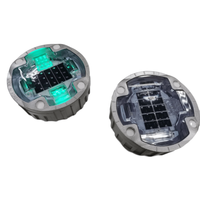 Marqueur de route solaire encastrable dans le sol, éclairage led yeux de chat, clignotant en aluminium, idéal pour une entrée ou un trottoir, ip68