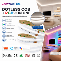 Bande LED COB RGBW 560 LED, haute luminosité, 16W par mètre, 24V, PCB 12mm, Ra90, découpable, IP20, IP65, IP67, IP68, étanche