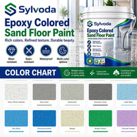 Peinture de sol époxy aqueuse SYLVODA 20kg, sable coloré, résistante à l'usure, haute adhérence, séchage rapide, pour usage en construction