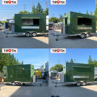 Camion de restauration mobile Truth avec cuisine entièrement équipée, remorque de restauration commerciale pour la vente de restauration rapide en plein air