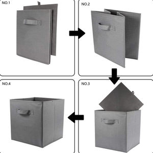 Boîte de rangement pliable en tissu de haute qualité, grande capacité, pour jouets, vêtements et articles ménagers, organisateur de placard - Product Image 5