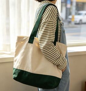 Bolsa de Mano Reutilizable Ecológica de Lona de Algodón de 12 oz para Viajes, Bolsa de Compras Reutilizable para Mujer - Product Image 1