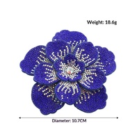Aksesoris Tas Pakaian DIY Buatan Tangan, Hiasan Bunga Kain Tiga Lapis Berhias Berlian Imitasi, Model Bunga, Laris Manis dari Pabrik
