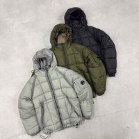 Manteau matelassé de luxe personnalisé pour homme 2025, style vintage, 90 % duvet, fermeture éclair, décontracté, pour l'extérieur, chaud, hiver, OEM ODM, veste en duvet zippée