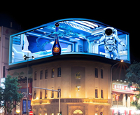 Mur vidéo LED incurvé P4, affichage publicitaire LED extérieur, magasin de détail, haute luminosité, LED flexible 4 mm, panneau d'affichage numérique LED