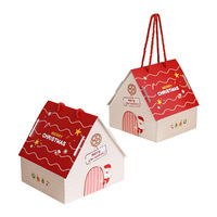 Boîtes cadeaux en carton blanc faites à la main pour Noël, 5 ensembles, avec revêtement UV
