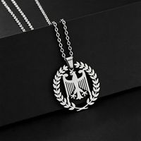 Collier Pendentif Aigle Allemand Homme Femme Acier Inoxydable Vintage Aigle Héraéditaire Chaîne Couleur Or Bijoux Vente en Gros
