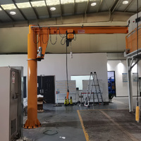 Grue à poutre fixe de type BZD de 2 tonnes avec moteur et roulement, rotation à 360°, hauteur de levage de 20 m, fonctionnement simple