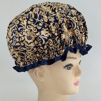 Bonnets de douche réutilisables imperméables à l'eau de double couche de tissu de satin de haute qualité pour se baigner