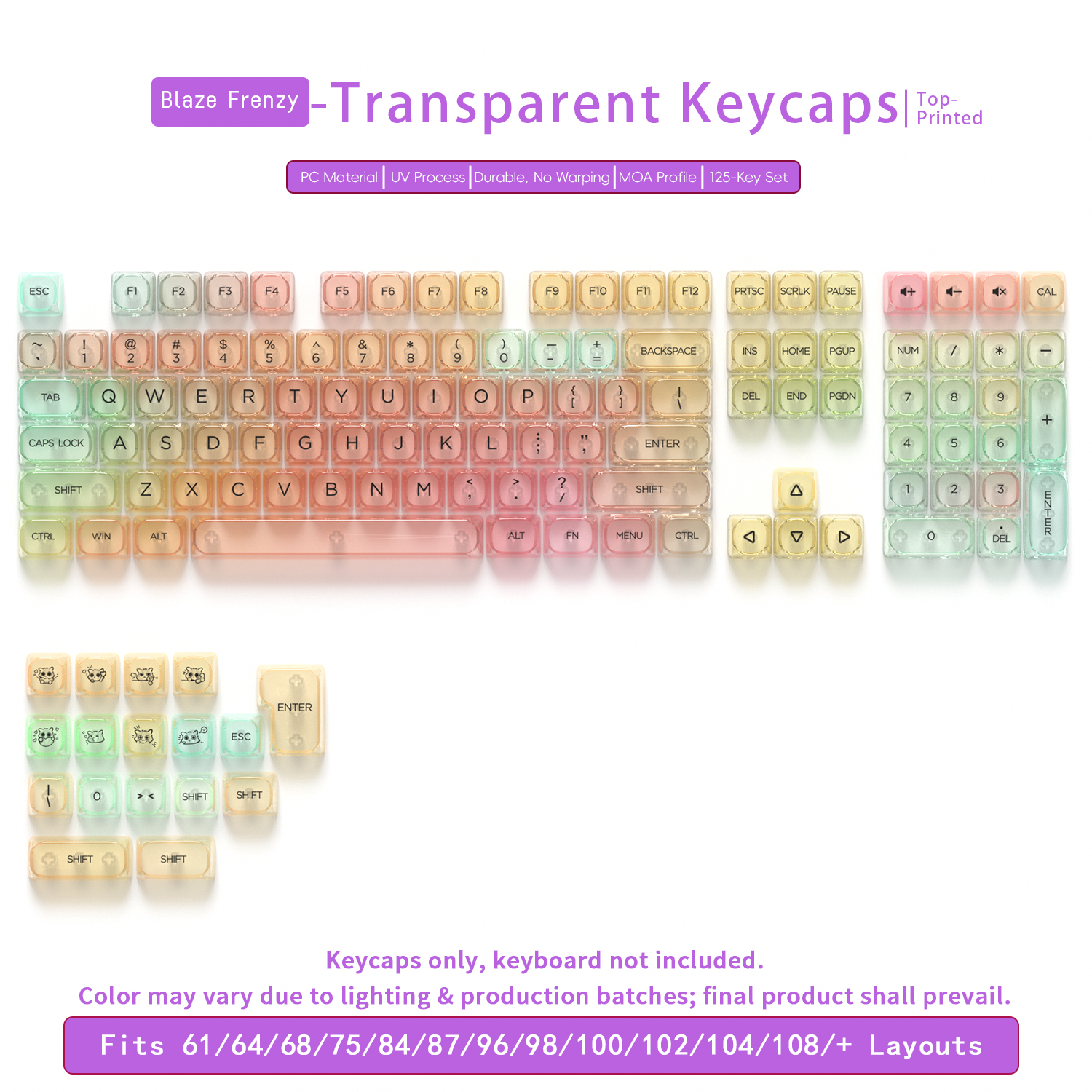 T-MOA Blaze Rhapsody Keycaps