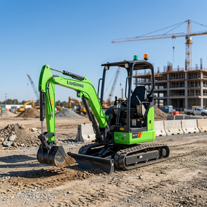 Hot‑Sale Green Mini Crawler Excavator 9027FE Electric Hydraulic Digger Open Cab Equipment for Municipal Renovation & Building - Product Image 1