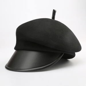 Berretto di lana invernale alla moda Casual alla moda cappello da pittore stile coreano Unisex ricamato a mano digitale stampato - Product Image 1