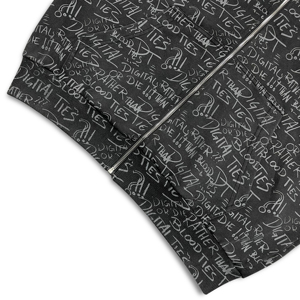 Sudadera con capucha y cremallera de alta calidad con estampado de texto de grafiti gris oscuro, estilo vintage desgastado, para hombre, venta al por mayor. - Product Image 5