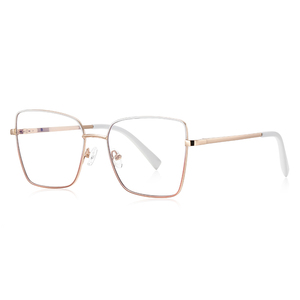 Gafas Ópticas de Metal con Marco Cuadrado, Protección Anti-Luz Azul, Colores Opcionales, Marco Negro Degradado, Gafas de Alta Gama con Estilo - Product Image 4