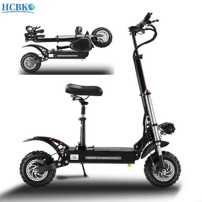 60v 6000w Escooter 38ah Samsung battery 11 inch foldable off-road fat tire electric scooter for adults