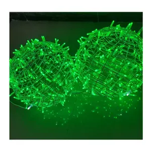 Outdoor large Christmas spheres large hanging RGB LED Christmas baubles for street holiday light display