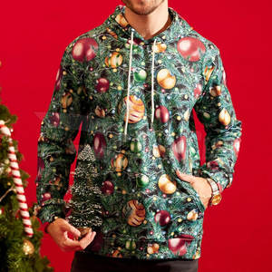 Men's <b>Christmas</b> <b>Hoodies</b> with Solid Pattern Fashionable Sublimation Plain Dyed for Winter New Design Made in Pakistan - Product Image 5