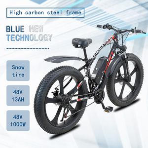 Venta al por mayor de fábrica: Bicicleta eléctrica multifuncional de aluminio de 26 pulgadas con neumáticos gruesos, 1000W, 48V, 21 velocidades, diseño de neumático grueso tipo Python, con batería de litio. - Product Image 2