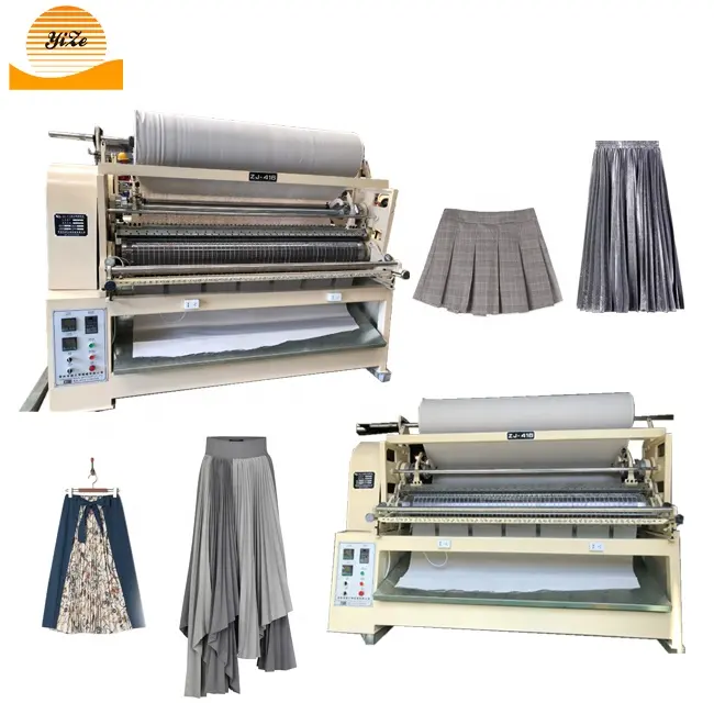 Industriële jurk doek plooien machine stof rok pleats making machine