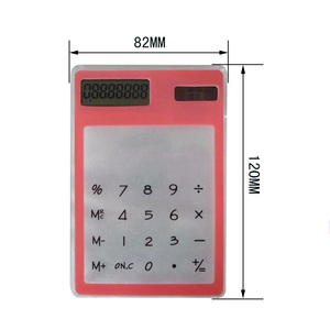 Calculatrice de poche à écran tactile solaire transparent à 8 chiffres en plastique extra fin - Product Image 5