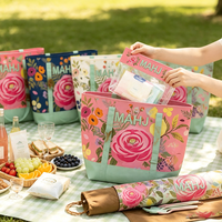 Sac de transport pliable de haute qualité et écologique pour Mahjong américain, en toile, avec plusieurs poches, idéal pour les jeux de Mahjong et les voyages