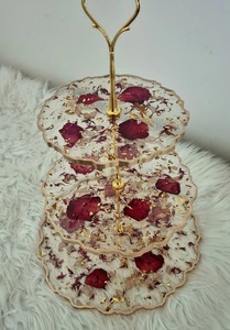 Hot <b>Sale</b> High Quality Eco-Friendly Epoxy Resin <b>Cake</b> <b>Stand</b> <b>for</b> <b>Cakes</b> Cupcakes Pastries Customized Shape - Product Image 2