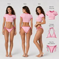 Groothandel op maat gemaakte bikini's met eigen label en digitale print voor merkcollectie, op maat gemaakte bikini's strandkleding