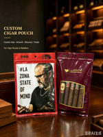 Pochettes de tabac en mylar, emballage imprimé 24 pièces, pour rouler le tabac, sac vide à main avec fermeture à glissière