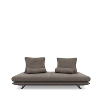 Ensemble de canapé d'angle carré de petite taille, tissu en flanelle, réglable et rembourré en éponge, design minimaliste, OEM pour salon, bureau, hôtel