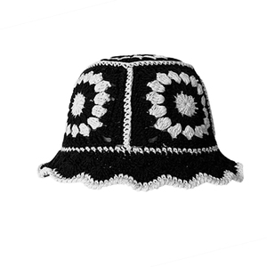 หมวกชาวประมงกลางแจ้งหมวกขนสัตว์หมวกดอกไม้น่ารักสำหรับฤดูใบไม้ผลิฤดูร้อนสำหรับผู้หญิงหมวกถักแบบกลวงฤดูใบไม้ร่วงฤดูหนาว - Product Image 6