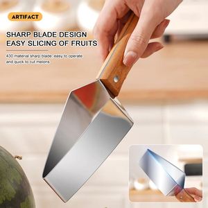 Cortador de sandía de acero inoxidable, reutilizable, que ahorra trabajo, rebanador de frutas, divisor, accesorios de cocina para cortar verduras - Product Image 3