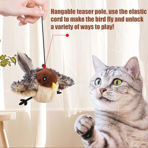Jouet interactif intelligent USB pour animaux de compagnie, nouveau, en peluche, chat mignon qui chante, avec ailes qui battent à la touche, en gros d'usine - Product Image 2