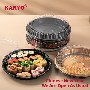 กล่องซูชิ KARYO 281 สำหรับใส่กลับบ้าน งานปาร์ตี้ ถาดใส่ผลไม้ ขนม กล่องพลาสติกใสแบบใช้แล้วทิ้งสำหรับใส่ซูชิ - Product Image 1