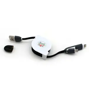 Câble de données de charge à grande vitesse câble USB multifonction Mobile style rétractable 3-en-1