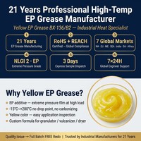 Gemuk EP Suhu Tinggi Warna Kuning -15C hingga 280C NLGI 2 Mesin Granulator Pellet Bearing Oven Chain Vulcanizer OEM