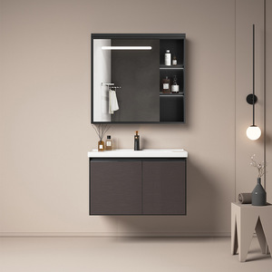 Modern Smart with <b>LED</b> Smart Mirror Thermal Curved All-in-One Modern Wall Mounted Bathroom <b>Vanity</b> - Product Image 4