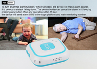 Sécurité personnelle Micro mini enfants gps tracker collier gps avec alarme de chute sos bouton personnel gps mini tracker