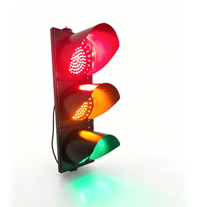 Semaforo LED Rosso Giallo Verde da 100mm 4 Pollici DC12V DC24V Certificato CE Adatto per il Controllo dei Segnali a Piccole Incroci Stradali - Product Image 1