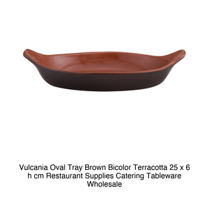 จานเสิร์ฟวัลคาเนีย โอวัล เทอร์ราคอตต้า 25 × 6 ซม. สีน้ำตาลทูโทน - Product Image 2