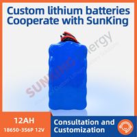 Batterie au lithium 18650 SUNKING, source usine, 12V12AH, 500 cycles, pour machine à monter les escaliers, pack d'alimentation pour robot industriel