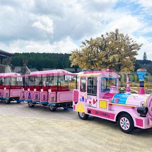 Phao và Xe đưa đón du lịch công viên thành phố cho trung tâm mua sắm tàu tham quan không theo dõi màu hồng cho lễ hội diễu hành - Product Image 5