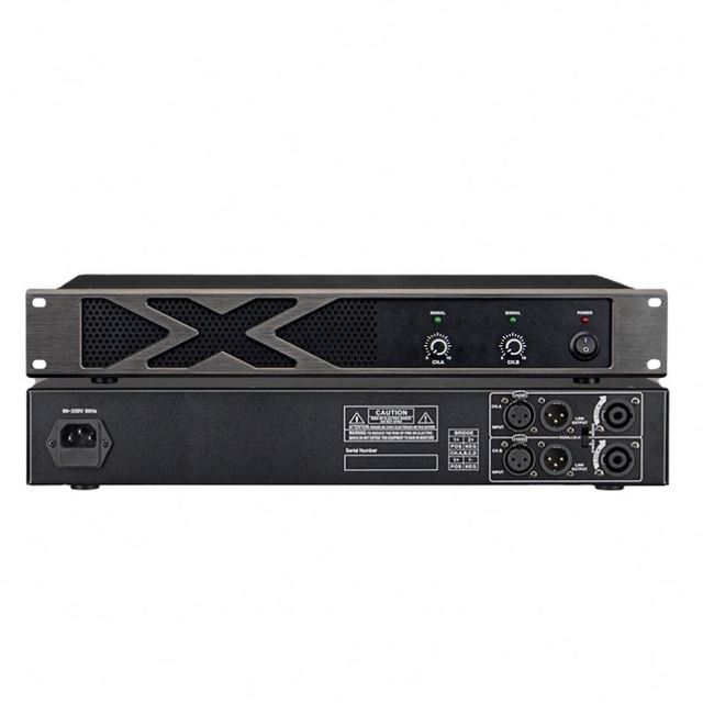 Xtuga X-2.5 High Power Amplifier Class D 2 Channel 500W*2 Metal Professional 6.3mm Stereo Input AC 220V/110V for Stage Speaker