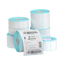 40*30mm 800 buah/rol kertas vinil termal cetakan kode batang label stiker perekat langsung kosong