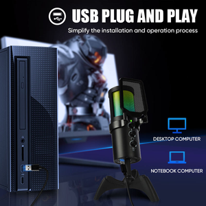 Micrófono USB RGB con Iluminación RGB, para Juegos, Streaming, Podcast, <span class=keywords><strong>ASMR</strong></span>, 4 Patrones Polares, Compatible con PC/Mac/PS4/PS5 - Product Image 5