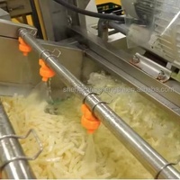 Machine à frire en continu entièrement automatique Moteur PLC Ligne de production industrielle en acier inoxydable 304 pour frites frites chips