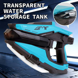 Pistolet à eau électrique à impulsions avec lumière de flamme, tir continu, puissant, jouets pour enfants, jeux de plage d'été - Product Image 4