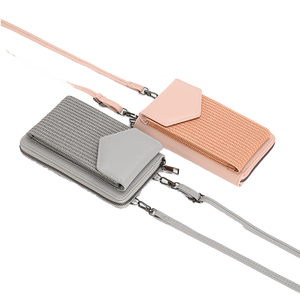 Cartera Larga Multifuncional de Cuero PU Geométrico Personalizada para Teléfono Móvil, Gran Capacidad, con Múltiples Ranuras para Tarjetas y Remaches de Perlas - Product Image 1