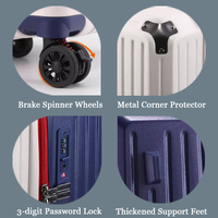 Valise de voyage chic haut de gamme, grande taille, avec logo personnalisé, compression sous vide, port USB et porte-gobelet pour les voyages de vacances
