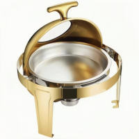 Ensemble chauffe-plats rotatif pour plats de restaurant et d'hôtel Roll Top